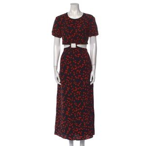 STAUD Floral Print Maxi Dress